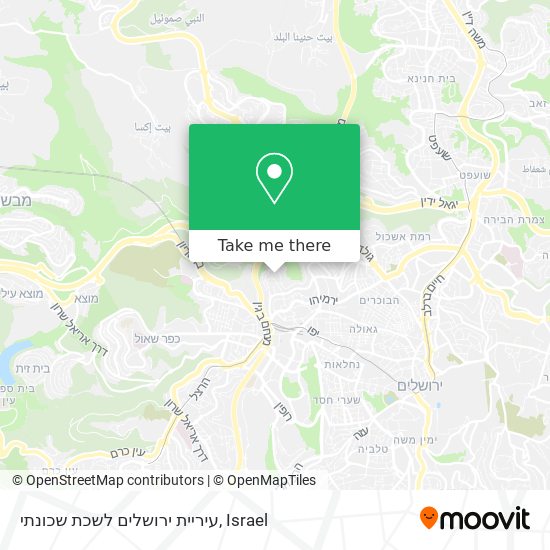 Карта עיריית ירושלים לשכת שכונתי