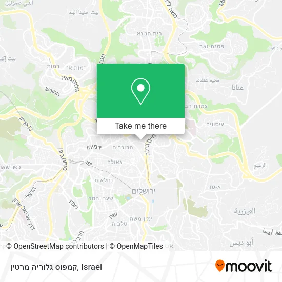 Карта קמפוס גלוריה מרטין