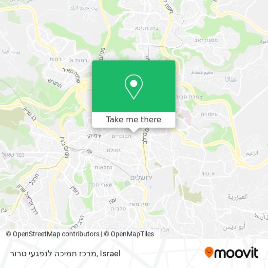 מרכז תמיכה לנפגעי טרור map