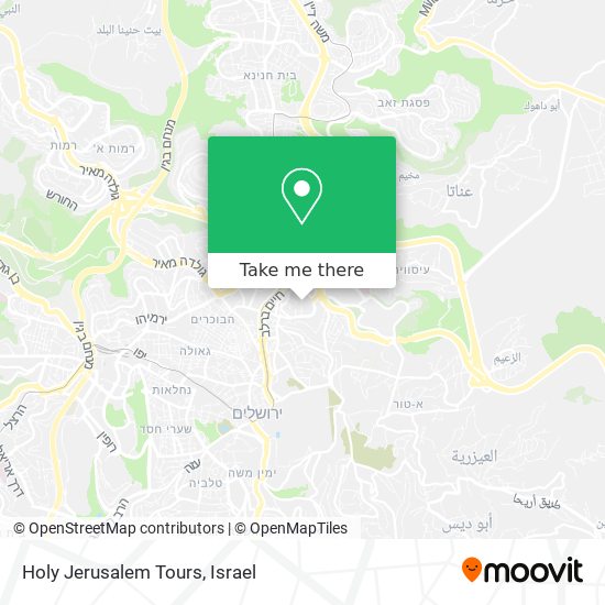 Holy Jerusalem Tours map