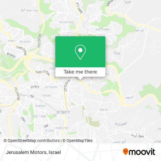 Jerusalem Motors map