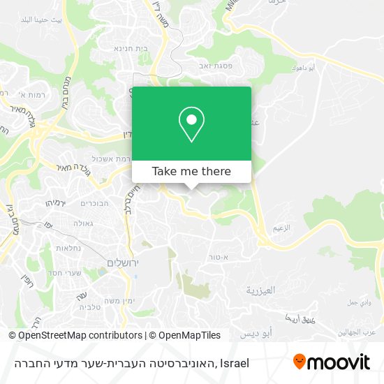 האוניברסיטה העברית-שער מדעי החברה map