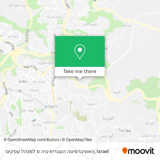 האוניברסיטה העברית-ביה ס למנהל עסקים map