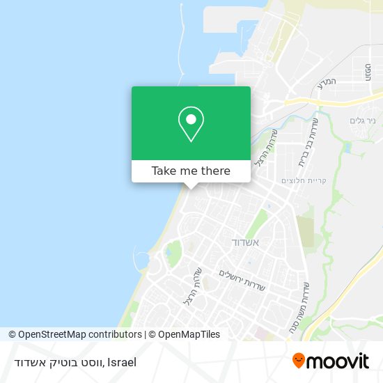ווסט בוטיק אשדוד map
