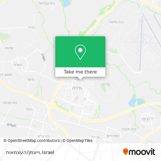 וייצמן/העצמאות map