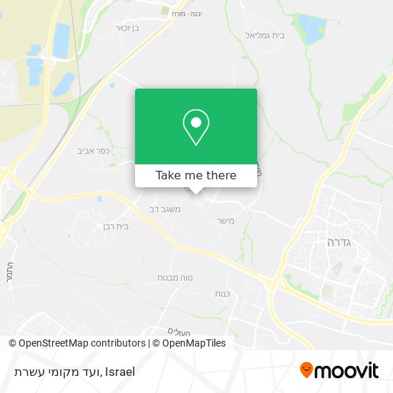 ועד מקומי עשרת map