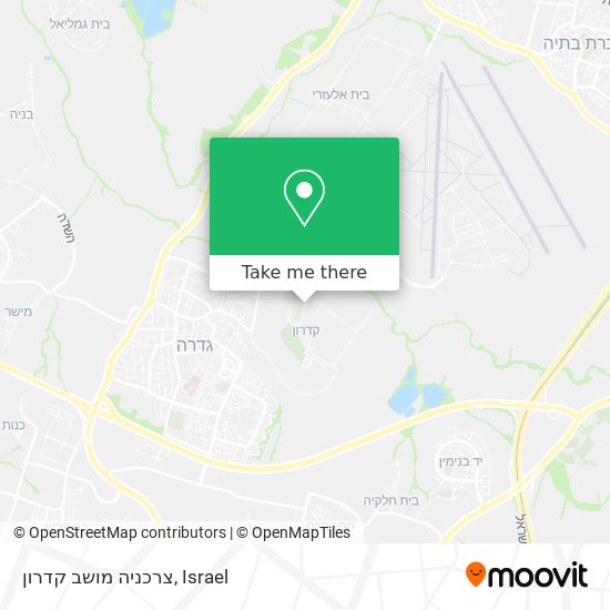 Карта צרכניה מושב קדרון