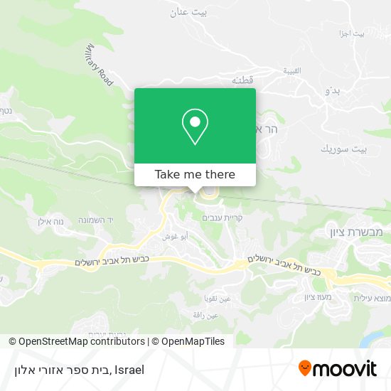 בית ספר אזורי אלון map