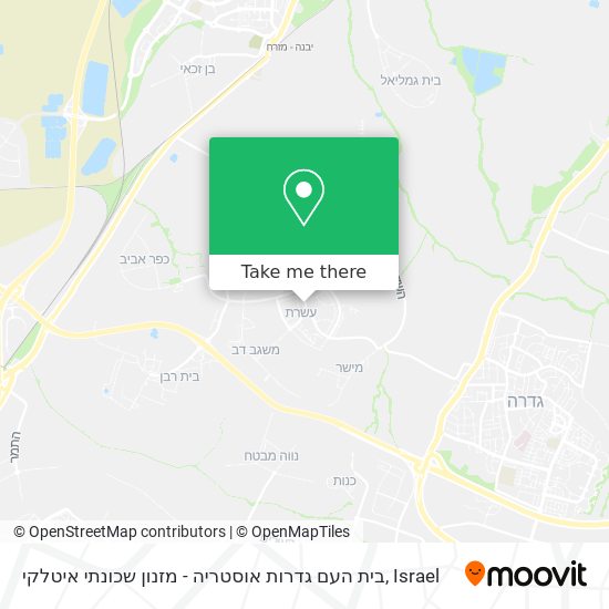 בית העם גדרות אוסטריה - מזנון שכונתי איטלקי map