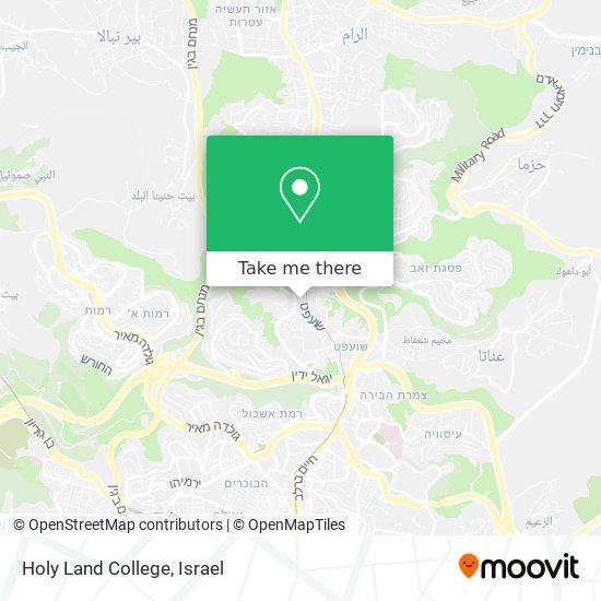 Holy Land College map
