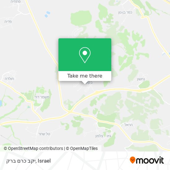 Карта יקב כרם ברק