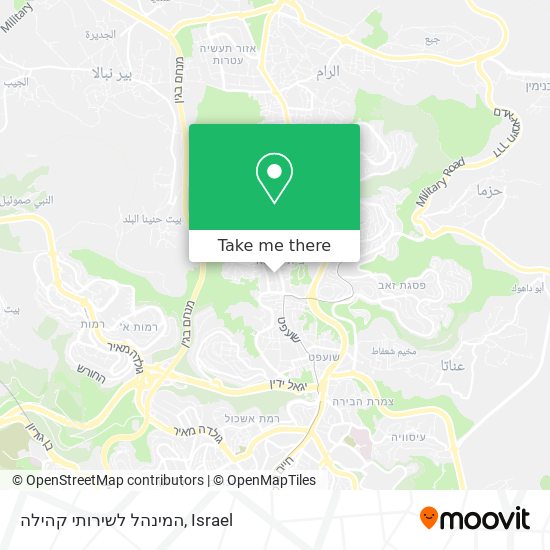 המינהל לשירותי קהילה map