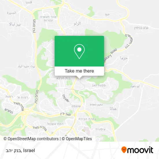 Карта בנק יהב