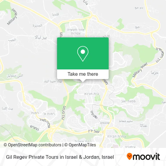 Карта Gil Regev Private Tours in Israel & Jordan
