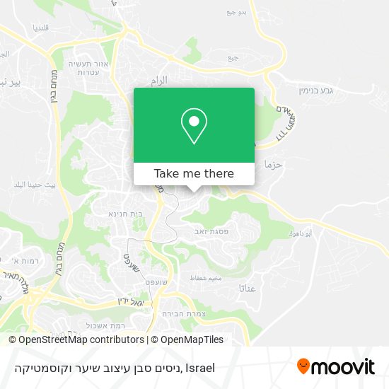 ניסים סבן עיצוב שיער וקוסמטיקה map