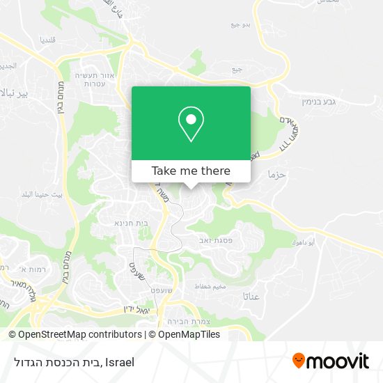 Карта בית הכנסת הגדול