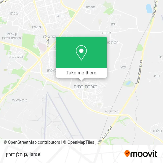 Карта גן הלן דורין