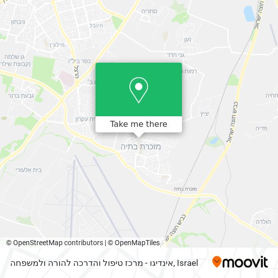 אינדיגו - מרכז טיפול והדרכה להורה ולמשפחה map