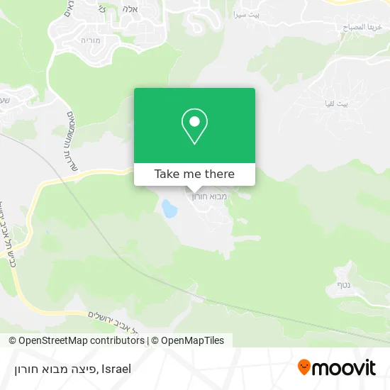 Карта פיצה מבוא חורון