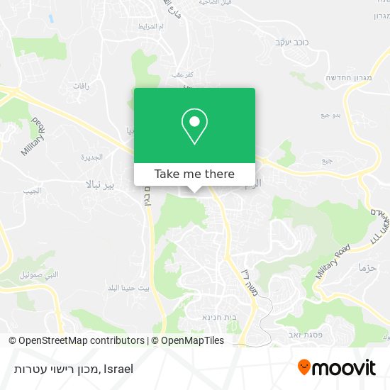 מכון רישוי עטרות map