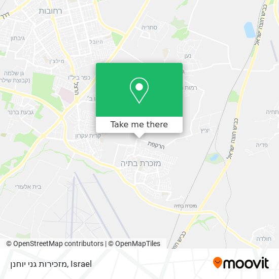 מזכירות גני יוחנן map