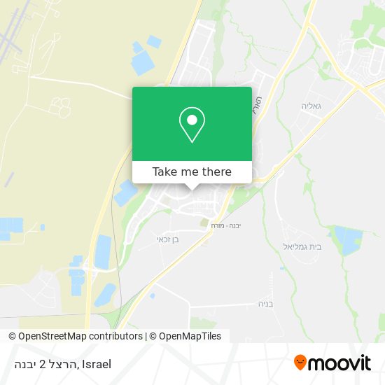 הרצל 2 יבנה map