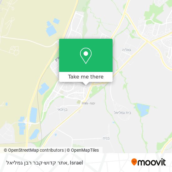 Карта אתר קדוש-קבר רבן גמליאל