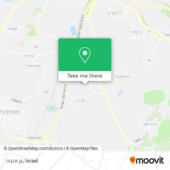 גן זהבה map