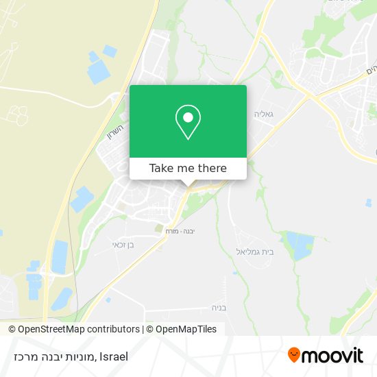 מוניות יבנה מרכז map