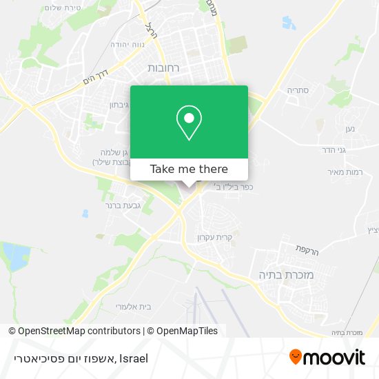 אשפוז יום פסיכיאטרי map