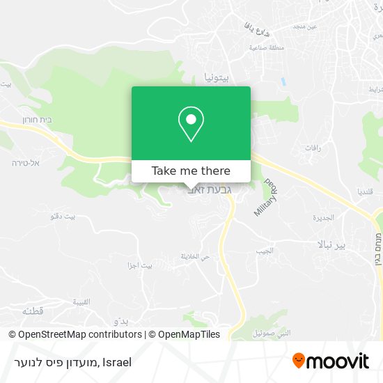 מועדון פיס לנוער map