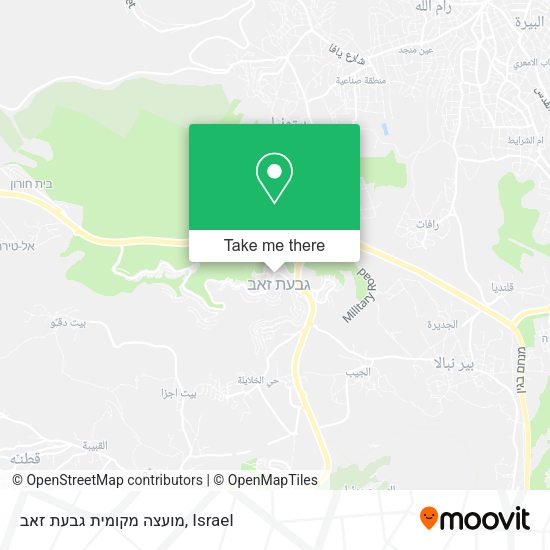 מועצה מקומית גבעת זאב map