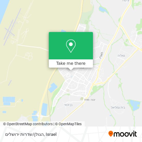 הגולן/שדרות ירושלים map