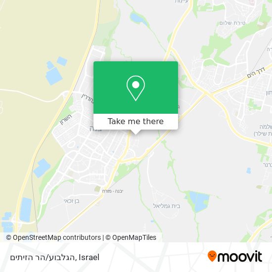 הגלבוע/הר הזיתים map