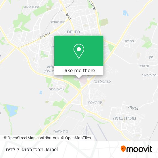 מרכז רפואי לילדים map