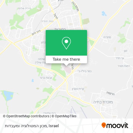 מכון המטולוגיה ומעבדות map