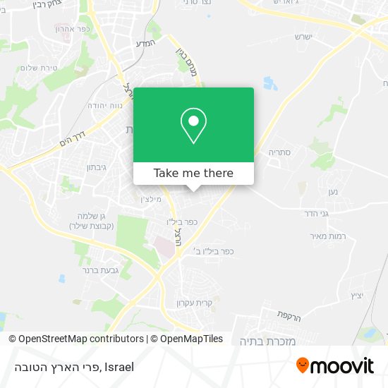 פרי הארץ הטובה map