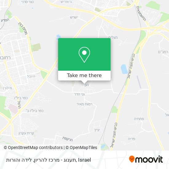 תענוג - מרכז להריון, לידה והורות map