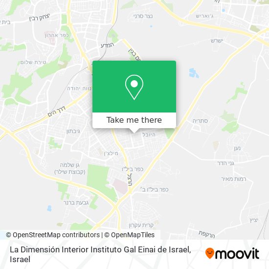 Карта La Dimensión Interior Instituto Gal Einai de Israel
