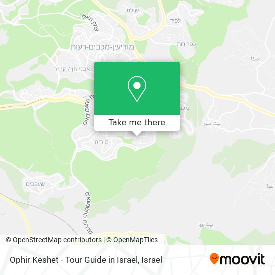 Ophir Keshet - Tour Guide in Israel map