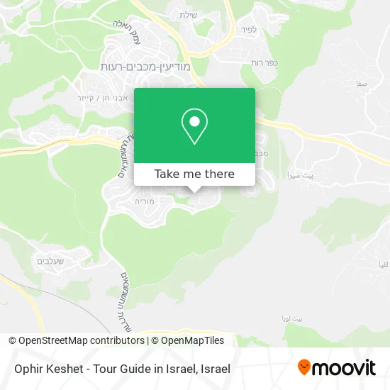 Карта Ophir Keshet - Tour Guide in Israel