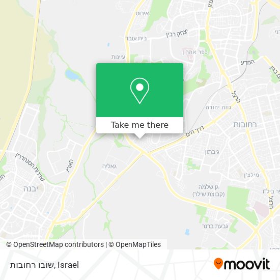 שובו רחובות map