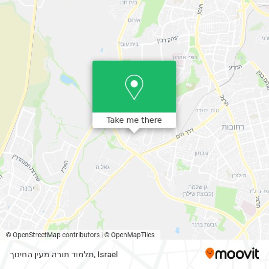 Карта תלמוד תורה מעין החינוך