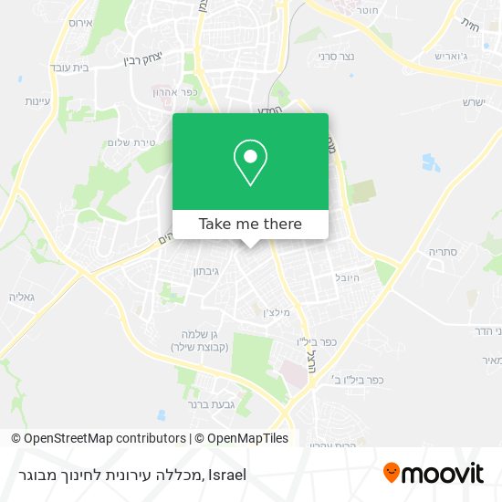 מכללה עירונית לחינוך מבוגר map