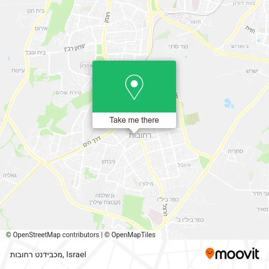 Карта מכבידנט רחובות