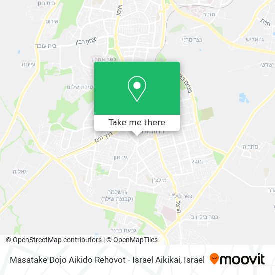 Masatake Dojo Aikido Rehovot - Israel Aikikai map