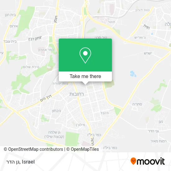 Карта גן הדר
