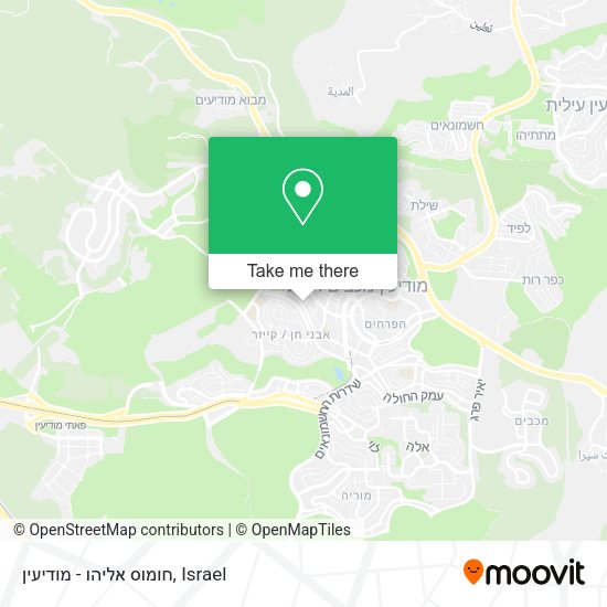 Карта חומוס אליהו - מודיעין
