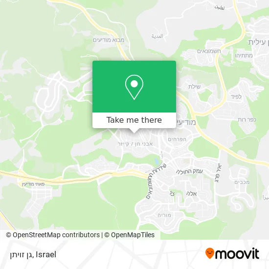 Карта גן זויתן