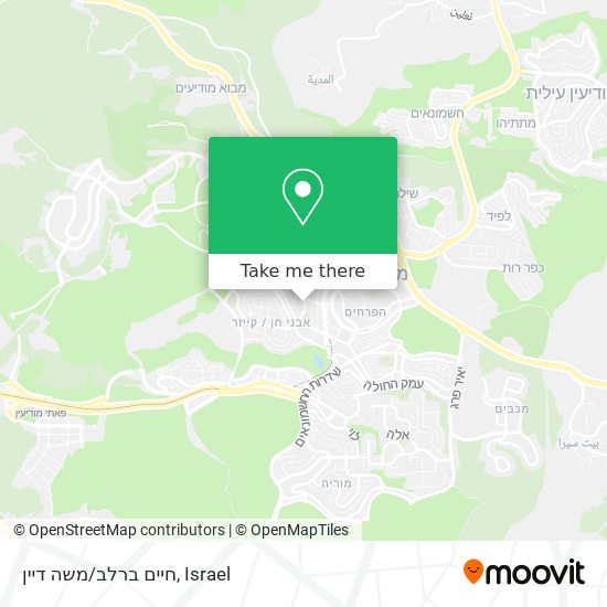 Карта חיים ברלב/משה דיין